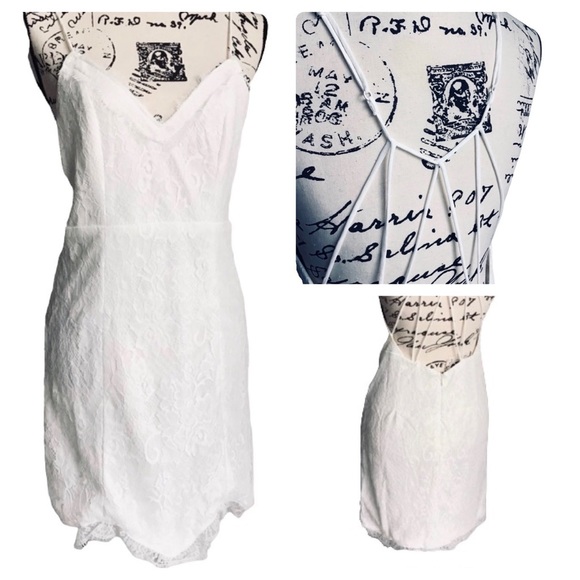 Jealous Tomato | Lace Midi Dress w/ Sexy Back | M - Picture 2 of 13